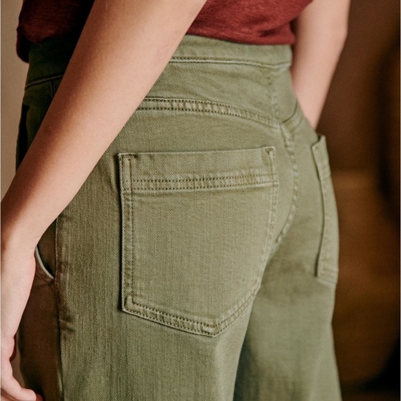 Sézane NWT Manu Pants in Khaki Green Size 34 - Picture 5 of 5